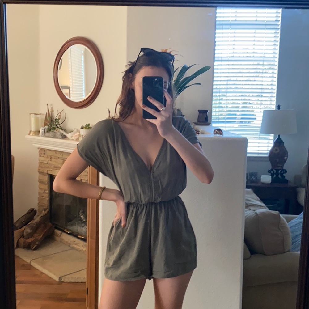 CottonOn: olive green romper